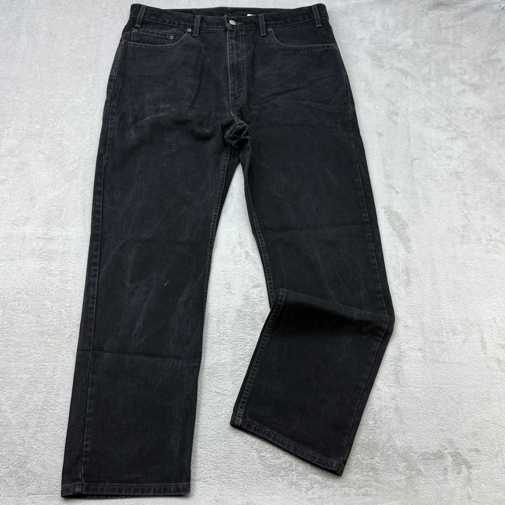 Vintage Levi's 505 Jeans Mens 38x32 Black Regular Fit Straight Leg Denim Y2K